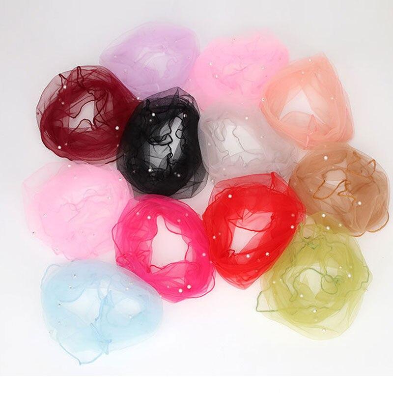 Women Girls Scarf Fake Pearl Decorative Mesh Necklace Scarf Circle Scarf For Summer Short Scarf False Collar Scarf Accessories