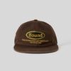 Human & Cat FFOUND WASHED FLAT BRIM CAP_BROWN