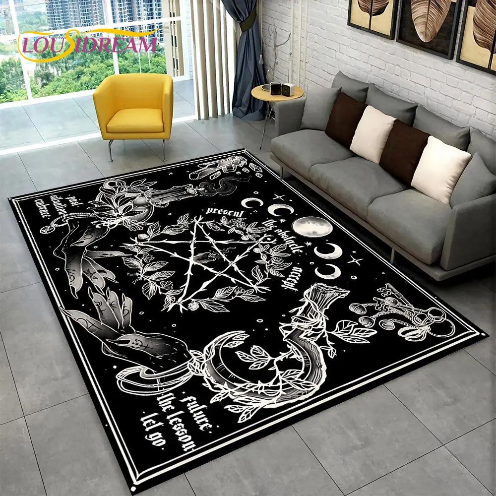 Ковер Ouija Tarot Witchcraft в готическом стиле, ковер для гостиной, спальни, диван, коврик для украшения, детские игры, нескользящий напольный коврик