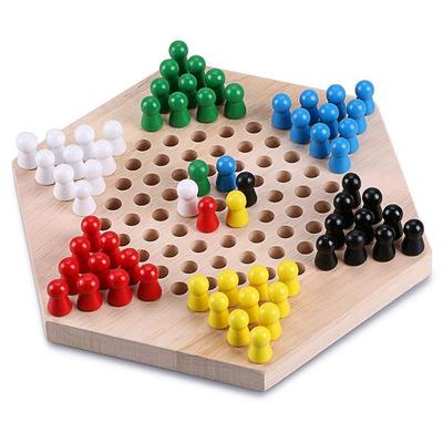 Взрослые и дети Превосходная семейная офисная игра | Игрушки для пикника 3+ лет (шестиугольник) (Маленькие шашки)
