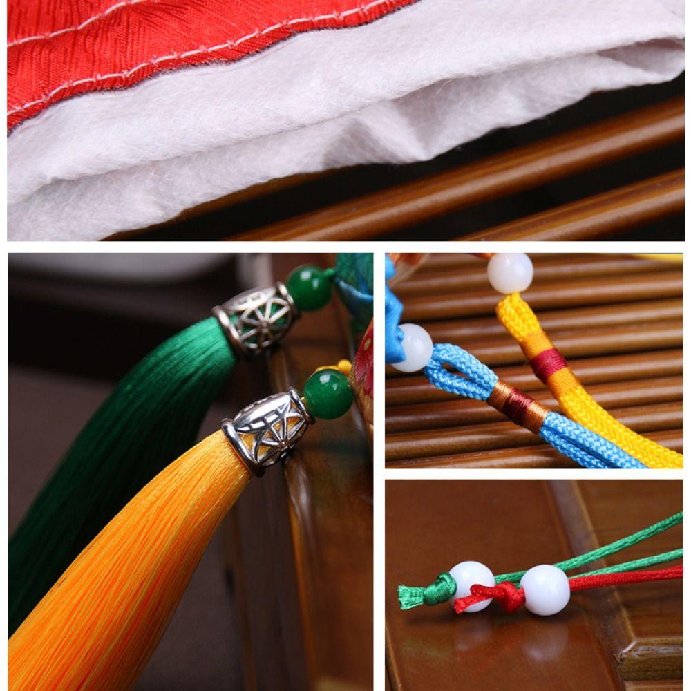 Deer Flower Tassel Drawstring Bag Frog Chinese Style Coin Purse Ins Jewelry Packing Bag  Festival