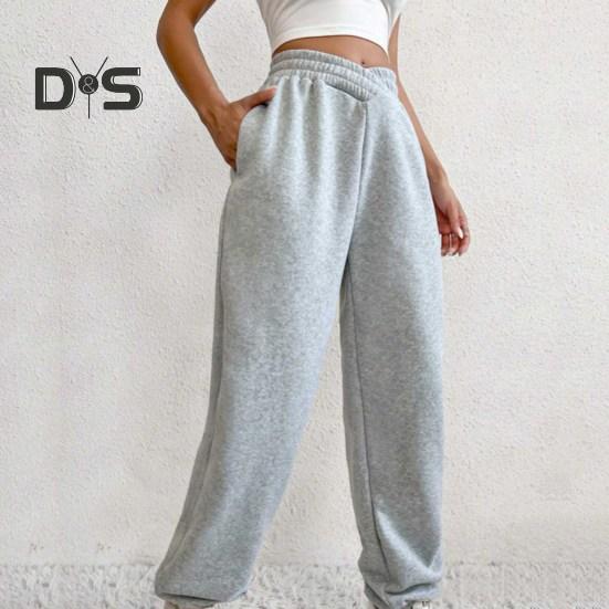 Женские спортивные штаны с высокой талией, свободные спортивные штаны с карманами, кроссоверы, спортивные штаны, удобные брюки для тренировок