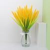 7 Forks Artificial Wheat Ears Rice Plant Bouquet Realistic Simulated Non Water Needed Easy To Care Indoor/Outdoor Decor