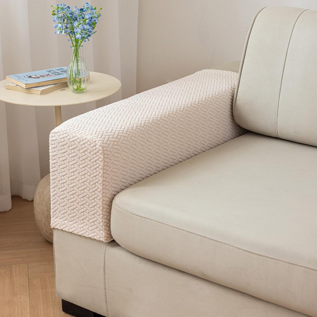 Новые чехлы на подлокотники дивана Простые эластичные чехлы на подлокотники дивана в клетку Противоскользящие Защита мебели от загрязнений Съемные чехлы для кресла