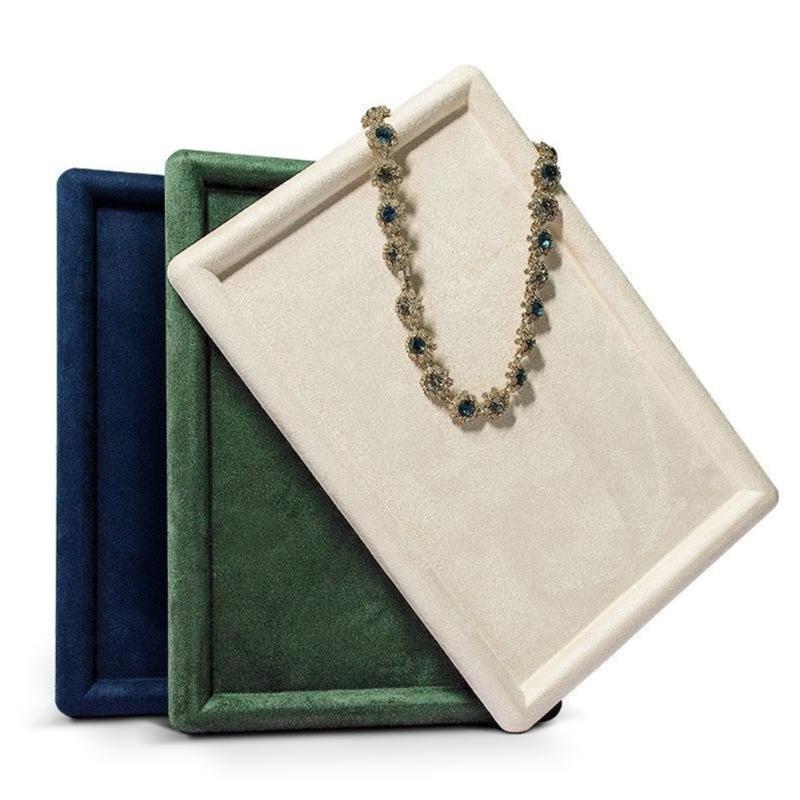 Стильный поднос для демонстрации ювелирных изделий из мягкого материала, минималистичный органайзер для ювелирных изделий с ящиком, закругленный пустой держатель для аксессуаров