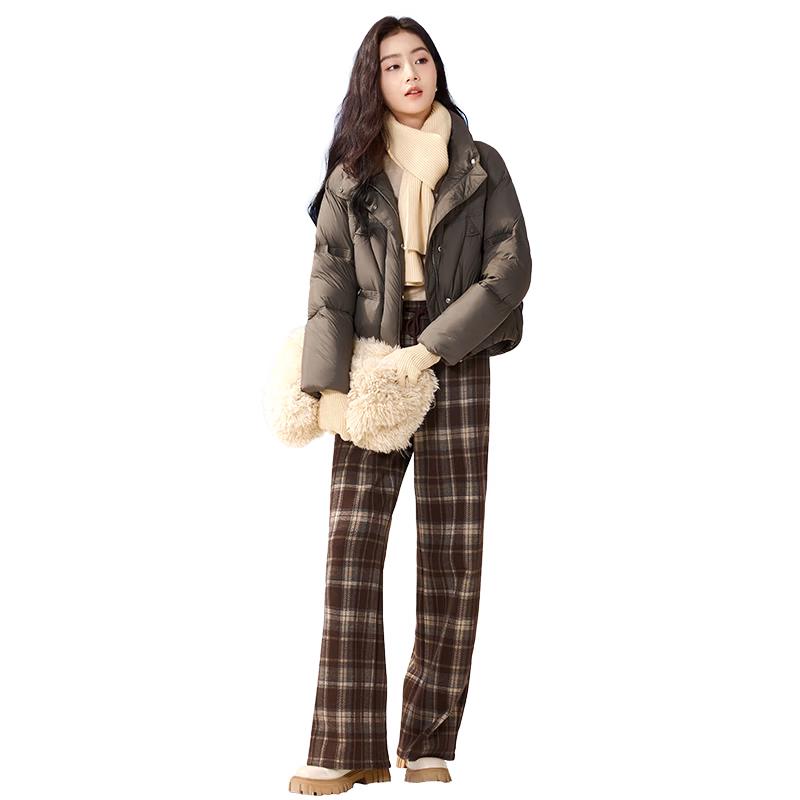 Xiangying Women's White Duck Down Puffer Jacket