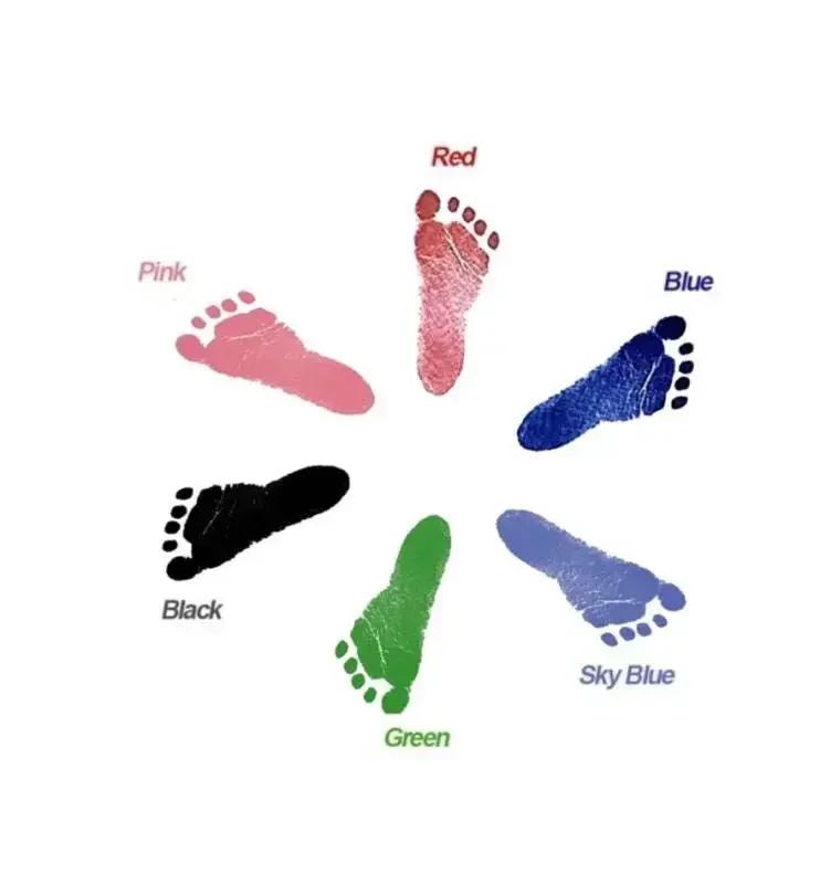 2 PCS Baby Handprint Footprints Ink Pads Safe Non-toxic No-Touch Skin Inkless Inkpad Kits Pet Cat Dog Paw Prints Souvenirs Gifts