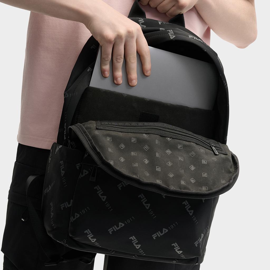 New FILA ORIGINALE Fabric Backpack Men's Jet Black F13M529102FBK