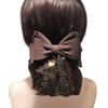 Flower Ruffled Edges Hair Net Ribbon Women Spring Clip High Quality Hairgrips Cover Net  For Girls