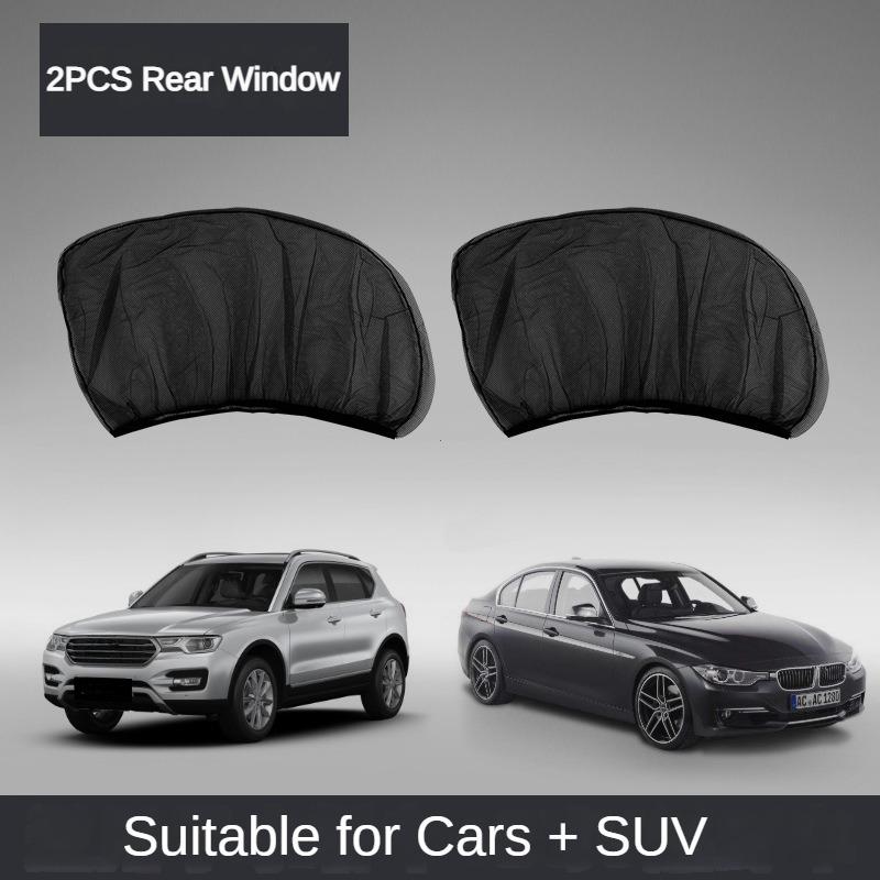Car Sunshade Curtains Universal Side Window Shades SUV Curtains Protection Repellent Mosquito Mesh Net Sunshade Auto Accessories