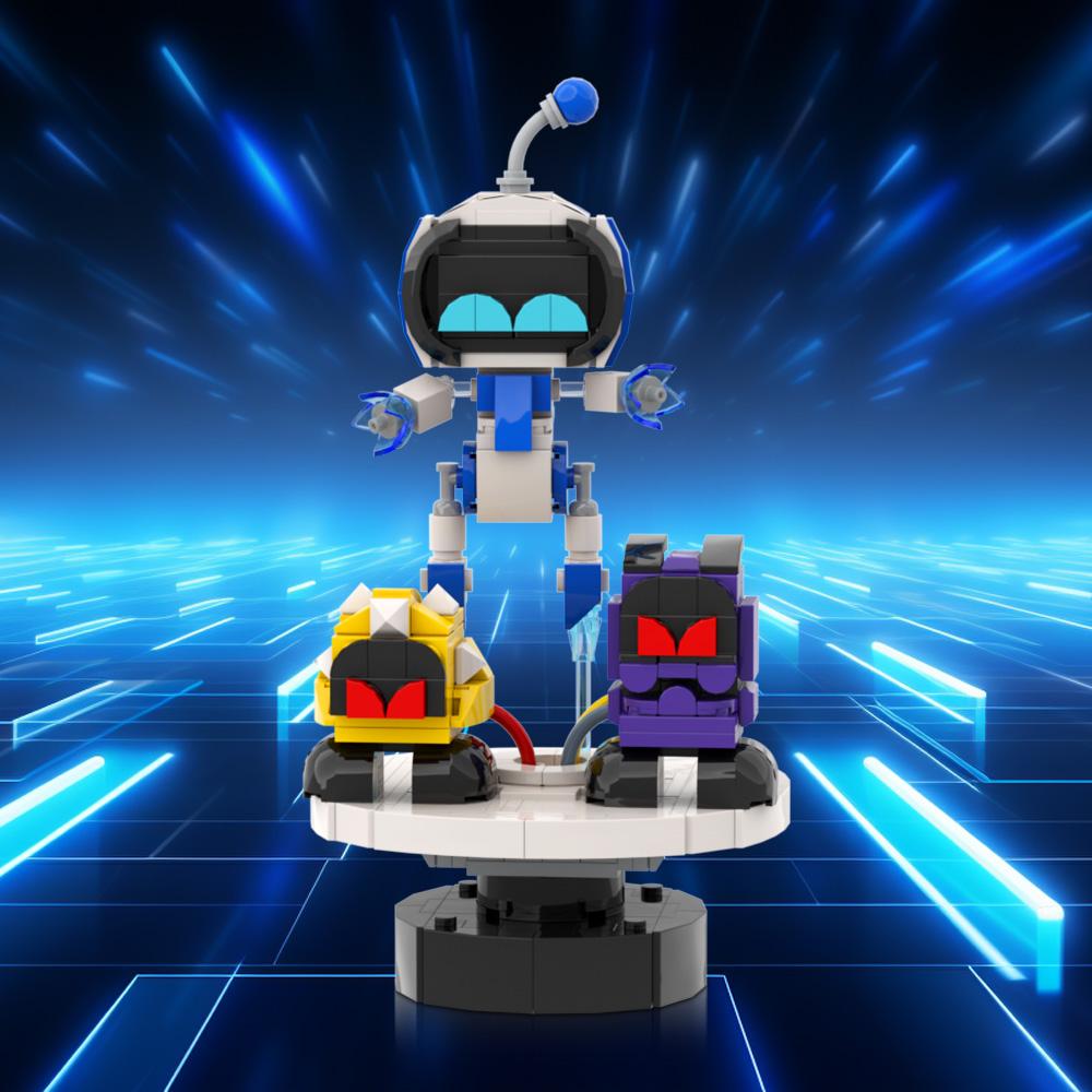 356 шт. MOC Astro Bot сцены строительные блоки астрономия вселенная приключенческая игра спасение охота за сокровищами робот кирпичи детская игрушка подарок украшение