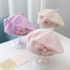 Winter Toddlers Beret Princess Girls Warm Hat Lovely Knitted Cap Windproof Beanie Baby Stylish Bonnet for Infant 6M-4T