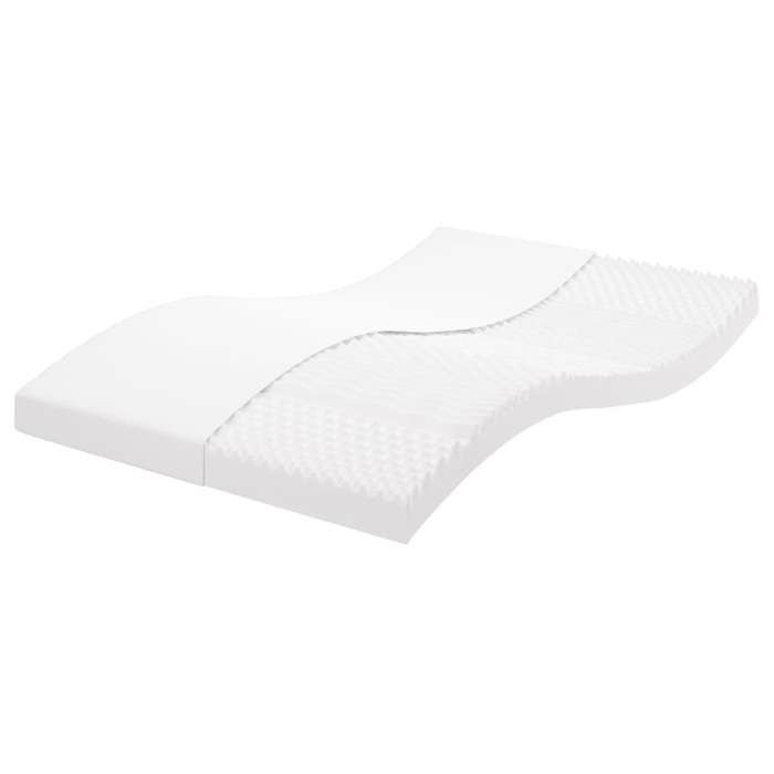 VidaXL Matelas en mousse blanc 120x220 cm 7 zones dureté 20 ILD,matelas de lit,matelas de lit de jour,matelas en mousse 4016657