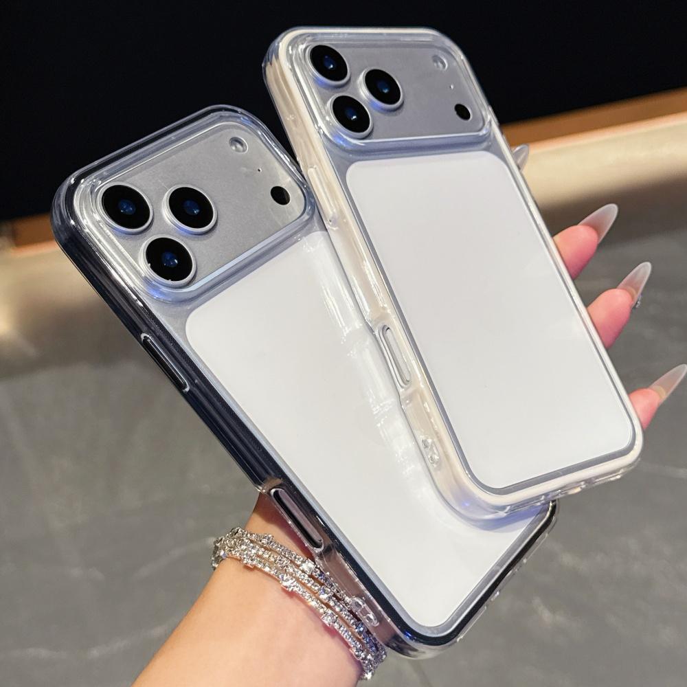 2 в 1 Конфетный Бампер Прозрачный Чехол Для iPhone 17 Air 16 15 14 13 12 11 Pro Max Plus Ударопрочный Защитный Мягкий ТПУ Чехол для Телефона Capa