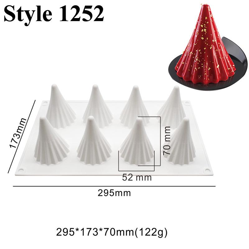 Силиконовая форма Shenhong с 6 ячейками «Рождественская елка и Санта» для муссового торта и выпечки шоколада