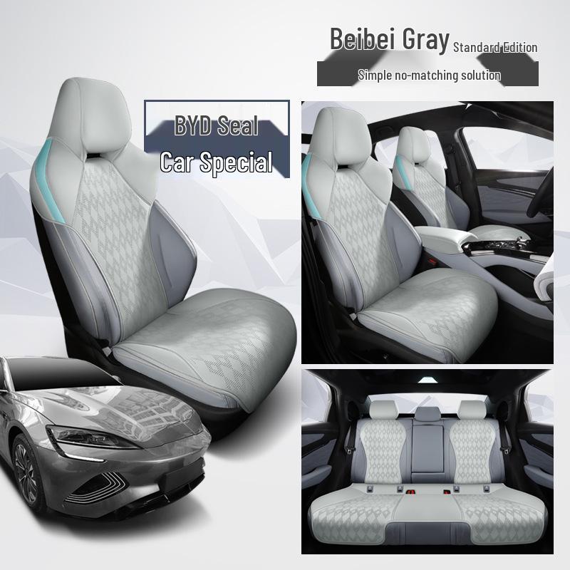 Чехол на сиденье BYD Seal: Перфорированная, Дышащая, Роскошная, Подушка-полупакет для всех сезонов.