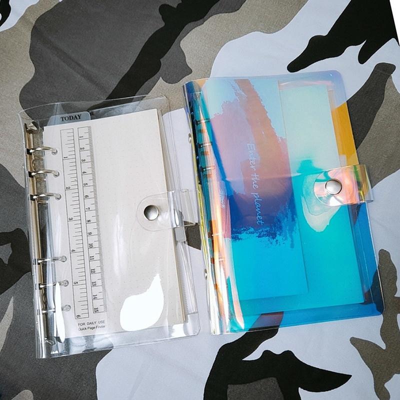 1 шт., лазерный прозрачный органайзер для блокнотов, бумажный планировщик, внутренняя страница, кольцо-переплет, дневник, журнал