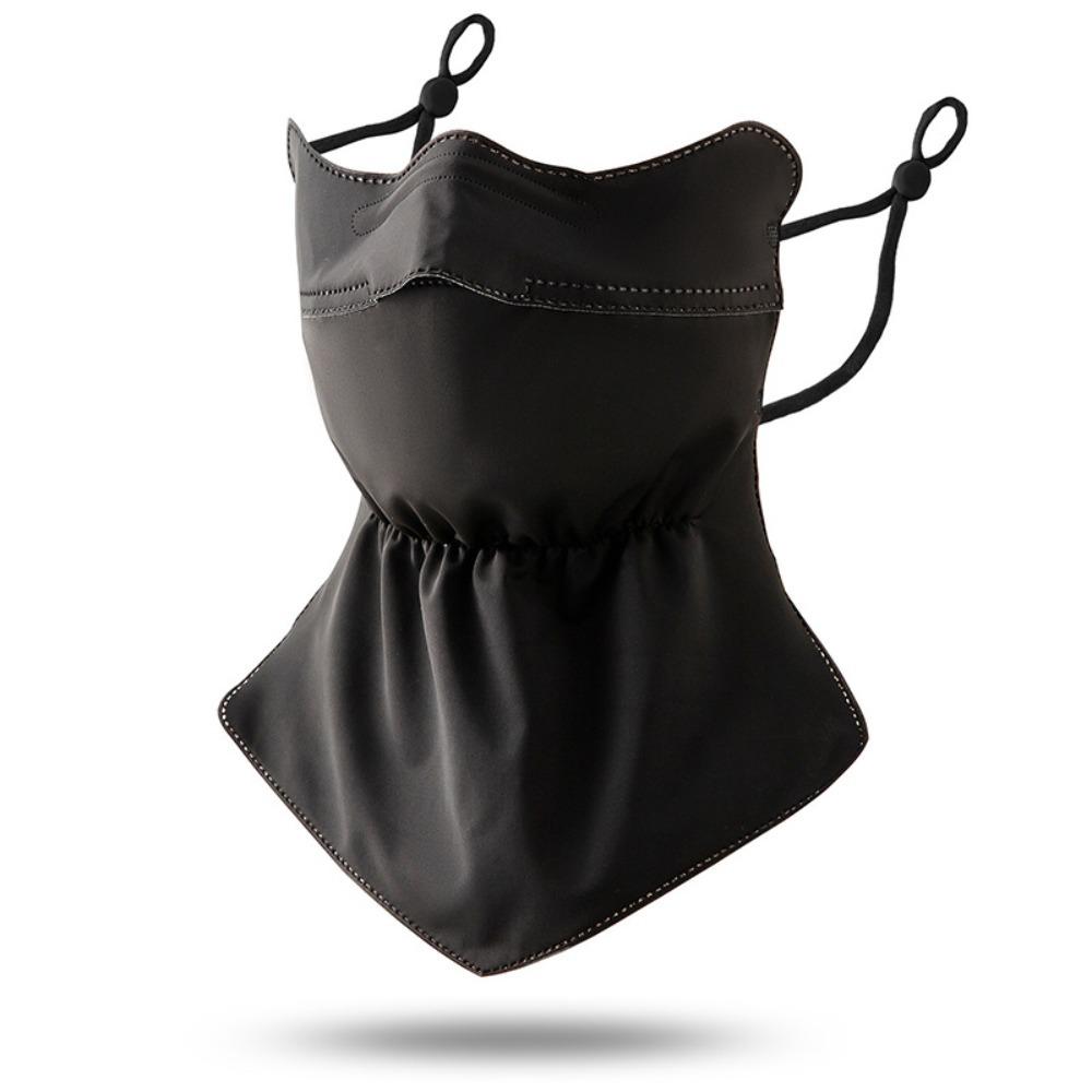 Fashion Quick Drying Ice Silk Mask Breathable Hanging Ear Sun Protection Mask Solid Color Anti-UV Mask Scarf Women