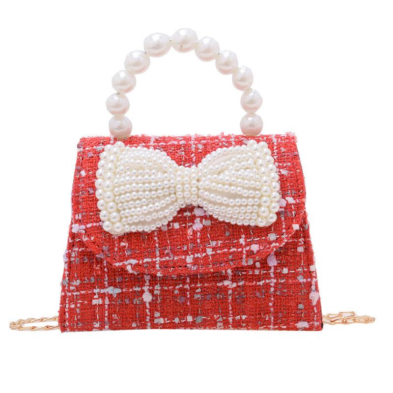 Trendy And Versatile Children's Crossbody Bag With Cute Pearl Bow Perfect For Any Occasion
