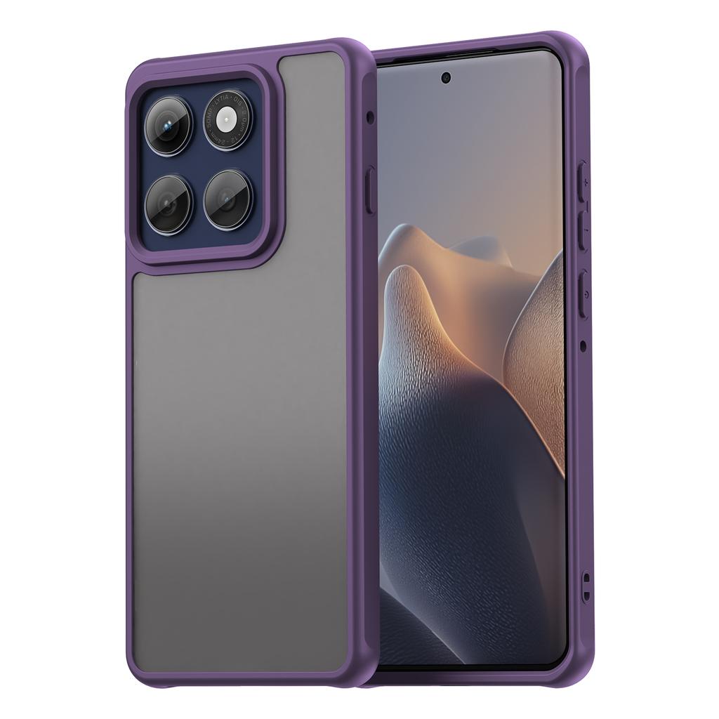 For Motorola Edge 60 Pro 5G Case Drop Proof Airbags Frosted Translucent PC+TPU Phone Back Cover