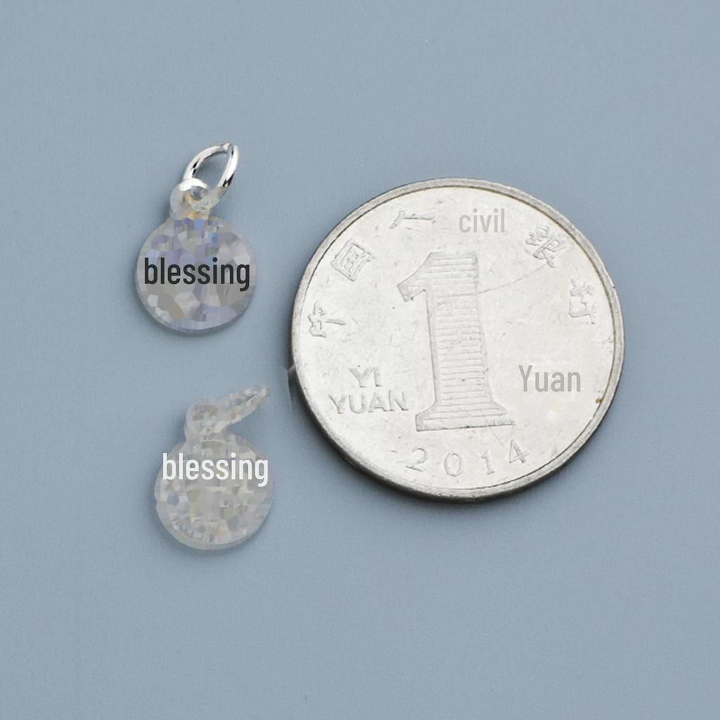 Круглая подвеска Leyuan Fortune Word из тайского серебра 925 пробы для самостоятельного изготовления украшений.