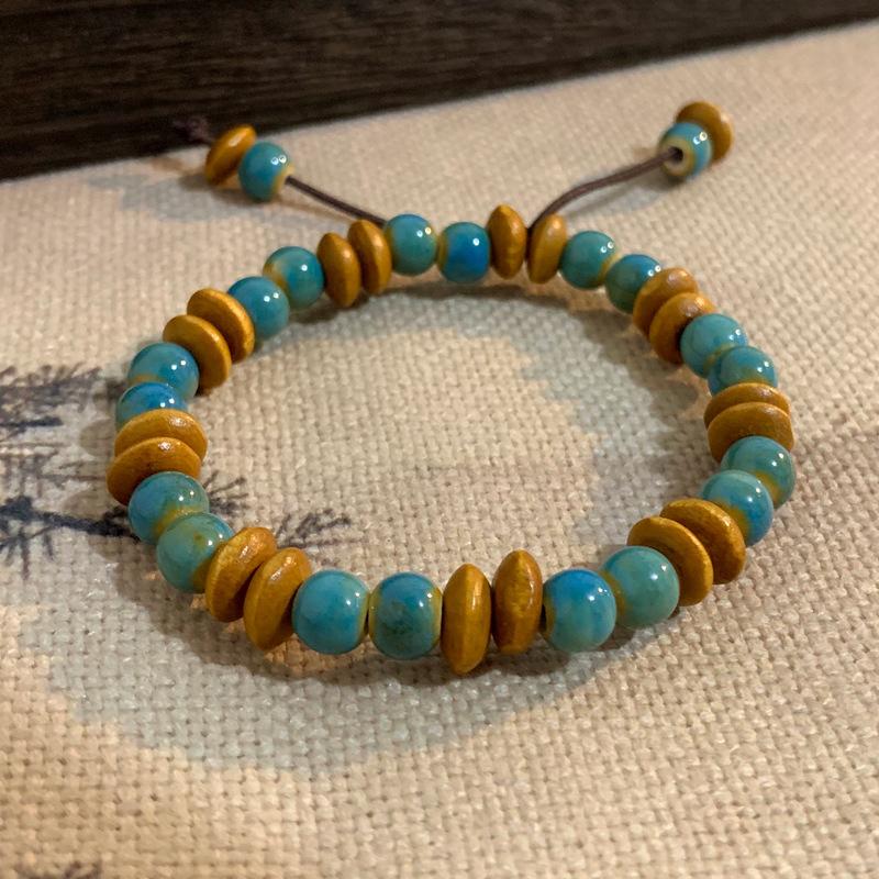 Милый мультяшный браслет с изображением счастливого кота для женщин и девочек, цветные эластичные браслеты с бусинами, керамические браслеты с подвесками в виде кота, ювелирные изделия, подарки