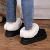 Thicken Plush Thick Bottom Women Snow Boots Round Toe Slip-On Winter Women'S Cotton Shoes Fluffy Fuzzy Warm Non Slip Ankle Boots
