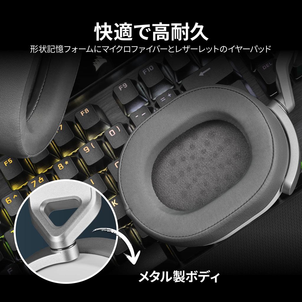 CORSAIR HS65 SURROUND Игровая гарнитура Corsair Surround Connector, совместимая с Xbox Discord Certification 3,5 мм Mac/PS5/PS4/ Series/Switch - Белый-