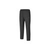 Fitness Series Solid Color Mid Waist Straight Leg Fleece Casual Pants Men Bottoms Deep-Black A11M341804F-BK