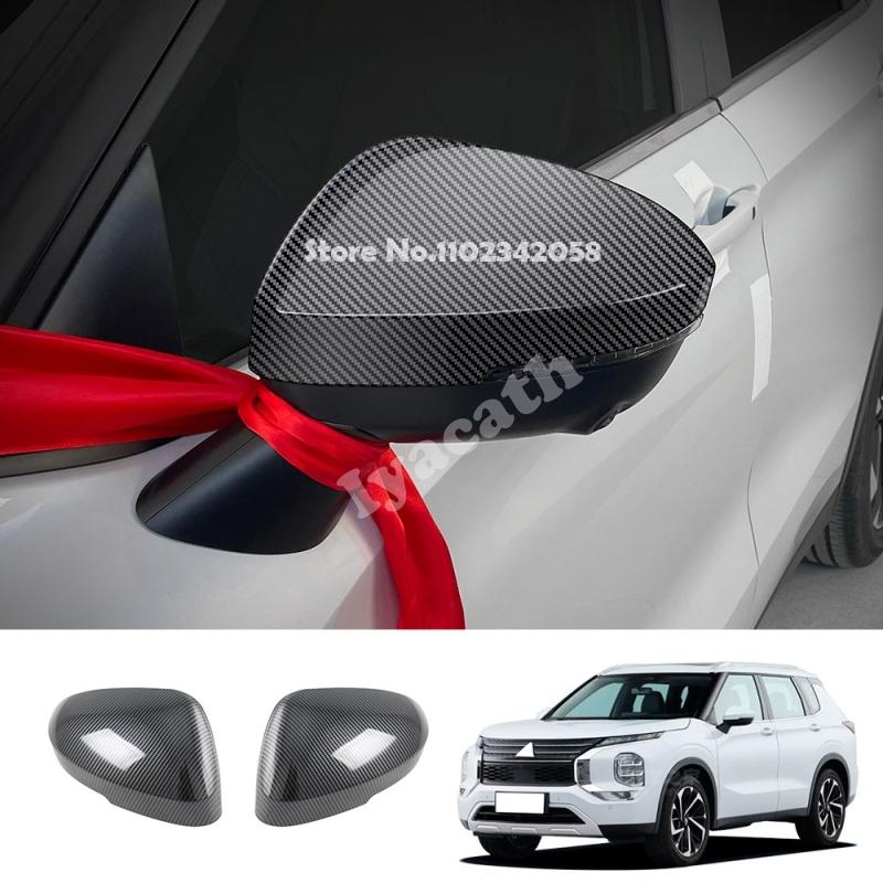 For Mitsubishi Outlander 2024 ABS Car Rearview Door Side Mirror Trim Rearview Mirror Rain Shield Cover Accessories