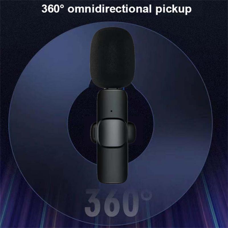 Wireless Lavalier Microphone Noise Reduction 48khz Real-time Radio Mini Type-c Mic Compatible For