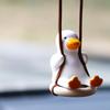 Car Swing Duck Car Pendant Cute Duckling Aromatherapy Pendant Car Interior Rearview Mirror Pendant
