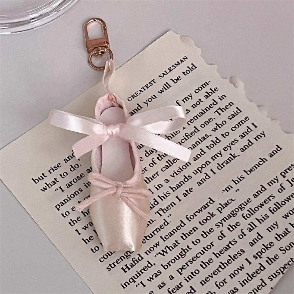 Phone Charm Mini Ballet Shoes Pendant Pink Color Ballet Shoes Key Holder  Women and Girls