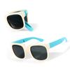 Складные солнцезащитные очки UV 400, квадратная оправа, дорожные очки, детские очки для маленьких мальчиков и девочек