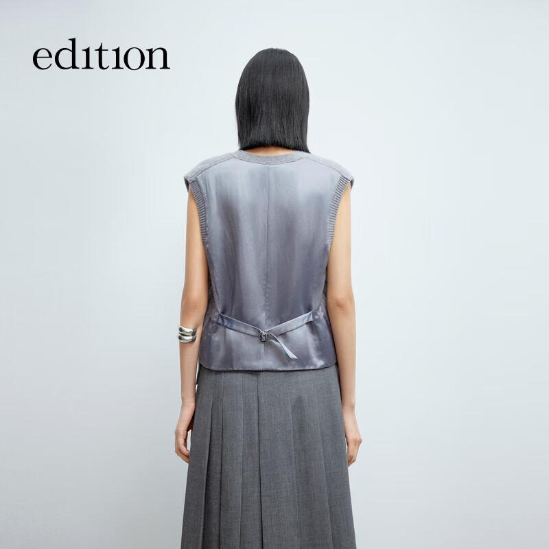 Edition Women's Wool Knit Vest with Acetate Back
