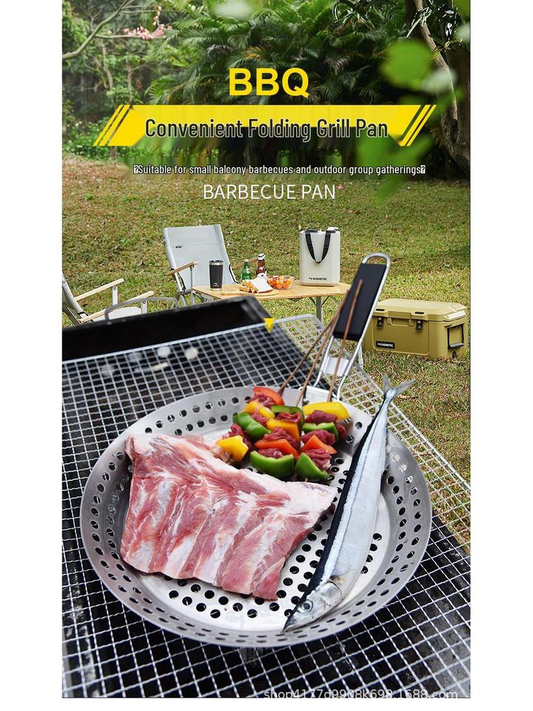 Круглая полая деревянная ручка для сковороды-гриля BBQ для овощей и мяса на открытом воздухе