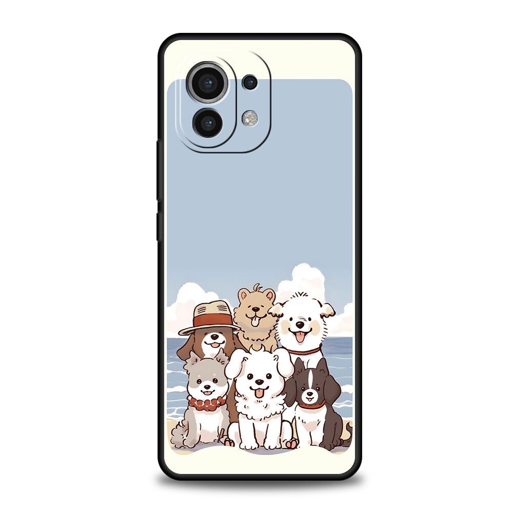 Милый мультяшный чехол для телефона с собакой, кошкой, машиной для Xiaomi Mi 17 15T 15 14 14T 13T 12T Pro 12 13 Lite 5G 11T Poco X6 X7 X5 Pro Мягкая крышка