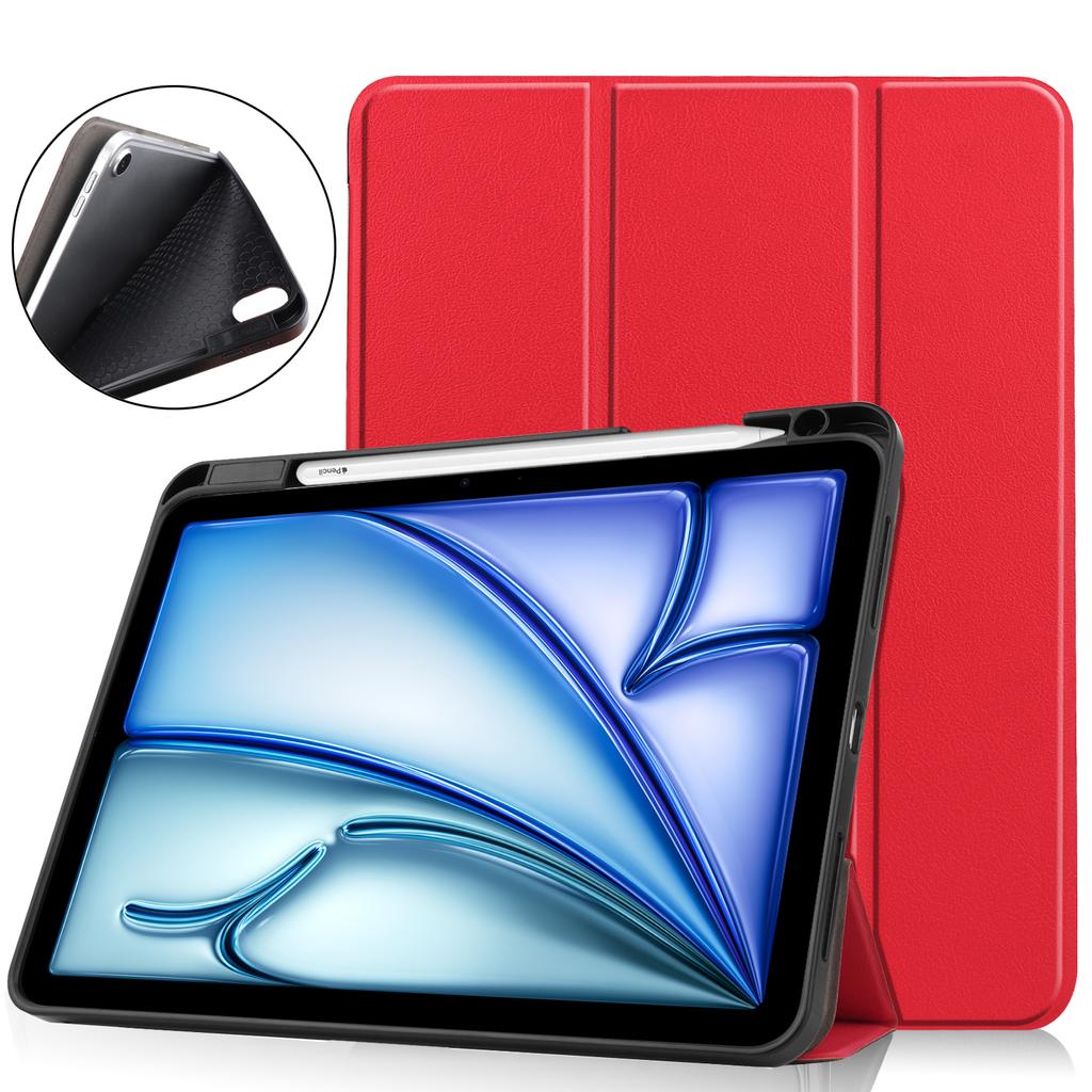 For iPad Air 11 (2025)/(2024) Case Tri-Fold Stand Protective Tablet Cover with Pen Slot