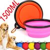 Pet Folding Silicone Bowl Large Outdoor Pet Travel Bowl Collapsible Dog Food Bowl Water Portable Puppy Food Container Feeder