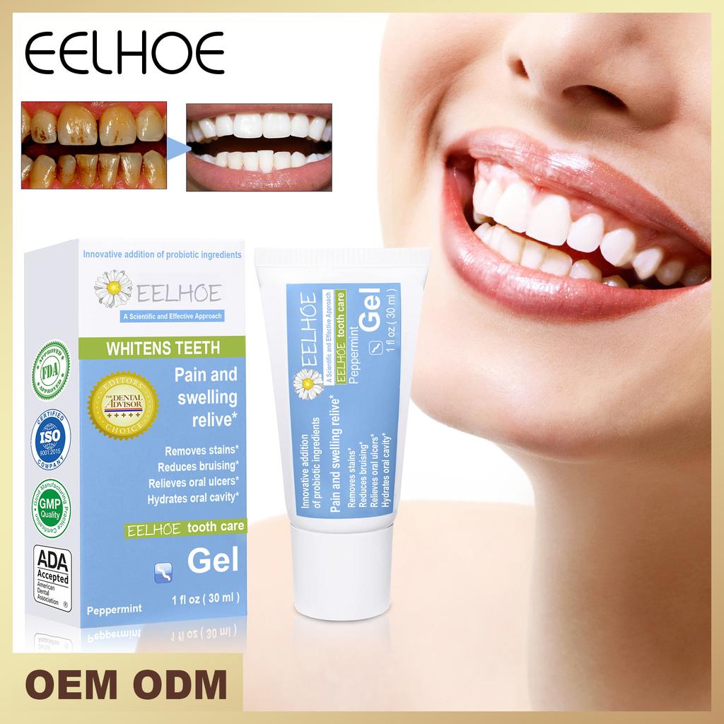 EELHOE Зубная паста для чистки зубов Гель для отбеливания зубов Глубокая чистящая пена Зубная паста удаляет пятна Свежее дыхание Инструменты для ухода за зубами 30 мл
