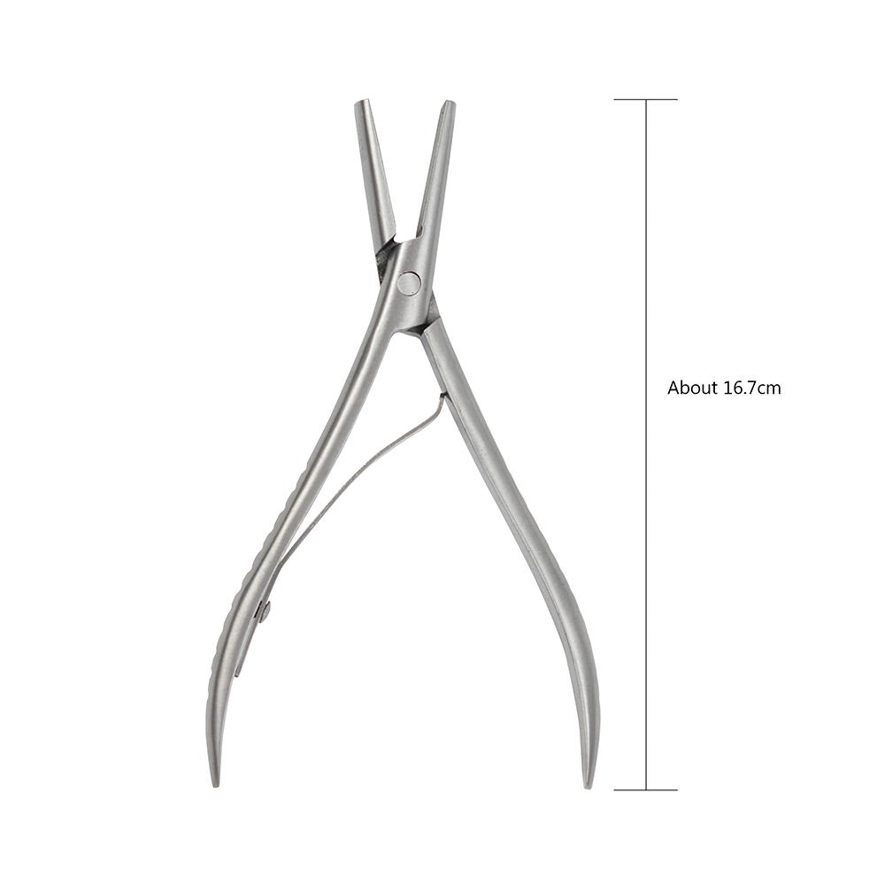 1 шт. 6,5-дюймовые плоские плоскогубцы из нержавеющей стали для наращивания волос Инструменты для наращивания волос из нержавеющей стали Щипцы для волос