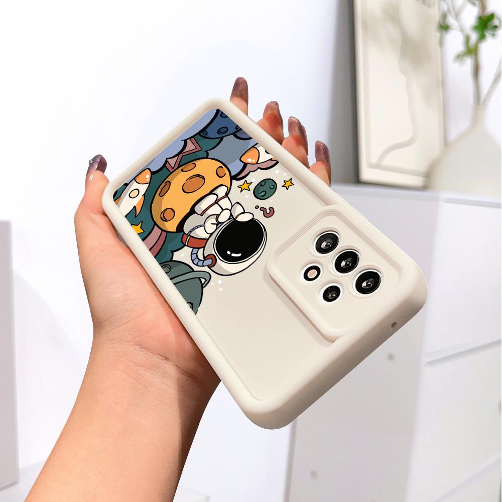 Креативный квадратный чехол для телефона «Космический астронавт» для Realme OPPO Reno VIVO Infinix Tecno Oneplus, полное покрытие камеры, противоударный защитный резиновый чехол