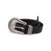 New European and American Western Buckles Ancient Silver Carved Retro Pin Buckle Versatile Women's Belt Black Accessories Belt