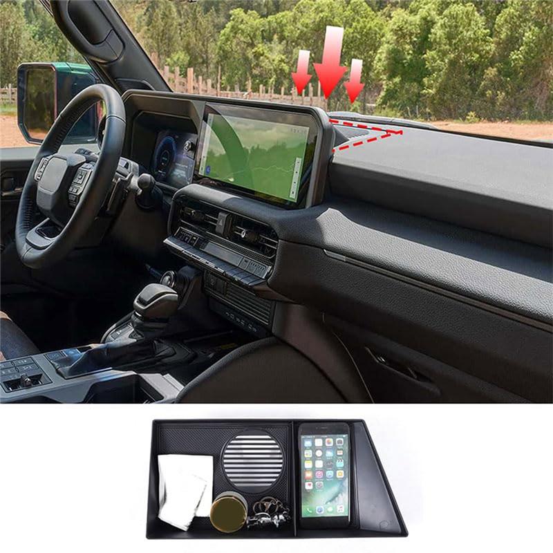 Для Toyota Land Cruiser 250 Prado LC250 2025 Органайзер центральной консоли Заэкранный ящик для хранения Панель приборов Лоток