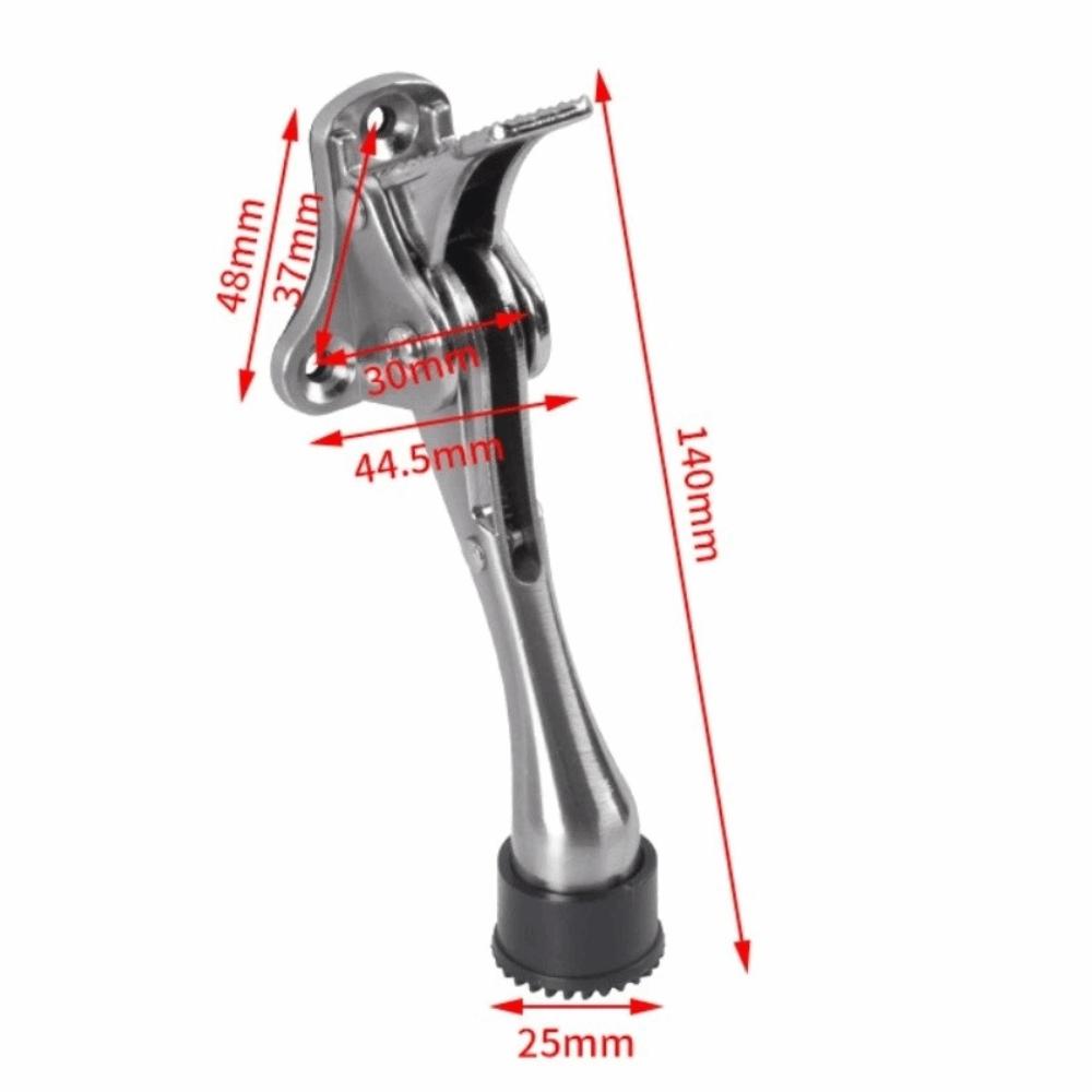 Heavy Duty Zinc Alloy Door Stopper Adjustable Easy Install Foot-Operated Door Stopper Durable Pedal Kickdown Door Stopper