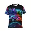 Новая футболка с 3D-принтом Game Graphic для мужчин и детей, весенние футболки с короткими рукавами для GamePad, летние уличные повседневные футболки