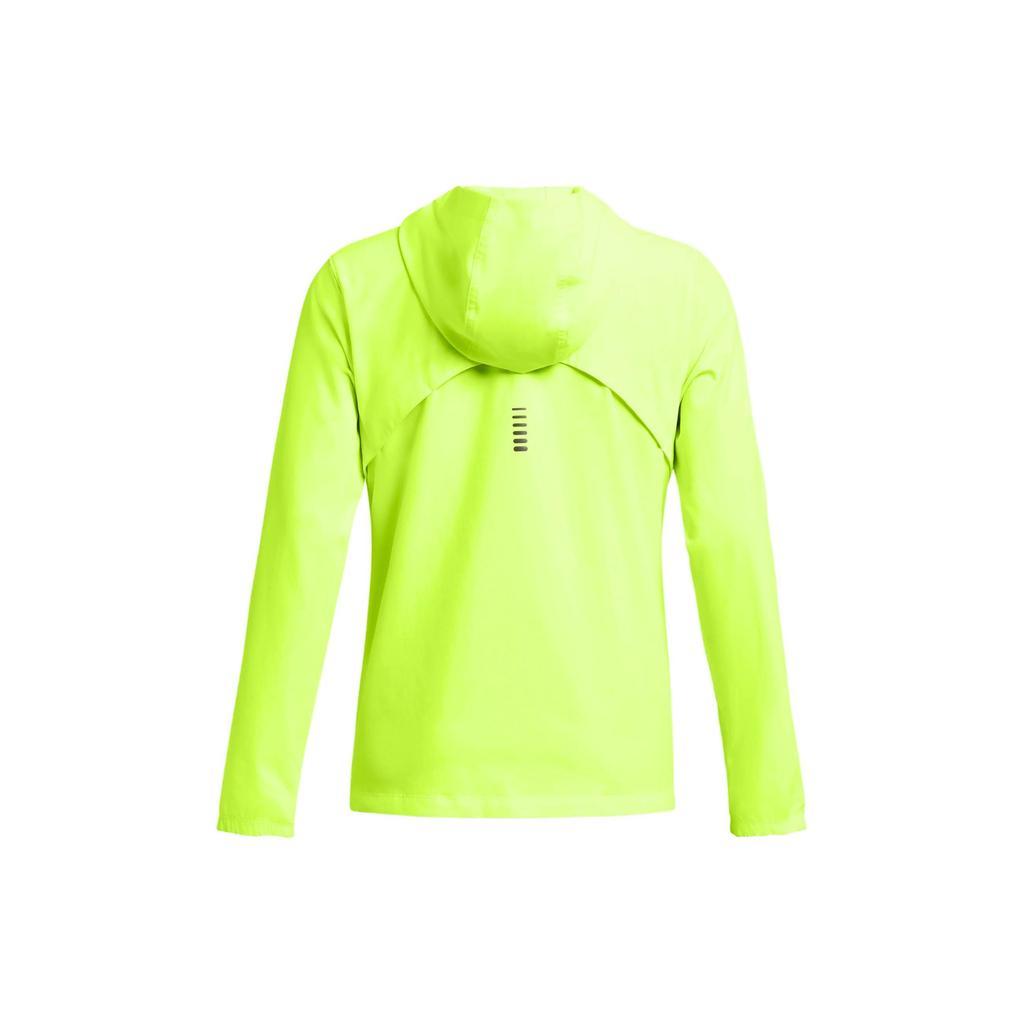 Under Armour UA OutRun The Storm Hooded Printed Letter Zip Design Jacket Women Jackets Lemon-Yellow 1377043-731