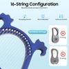 Синяя 16-струнная лира-арфа из цельного махагони, дизайн в виде рогов, портативный музыкальный инструмент для взрослых, начинающих, детей, подарок, для практики, для путешествий