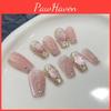 Ready-to-wear Nail Art Pink Color Cat Eye Vintage Style 375 Goddess Girl Small Size S