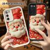 Чехол для телефона: 2D плоский дизайн, подходящий для защитного чехла Samsung Galaxy A34 A35 M05 M06 S20 S22 S21 FE Plus 5G, голова Санта-Клауса, идеальный Рождественский и